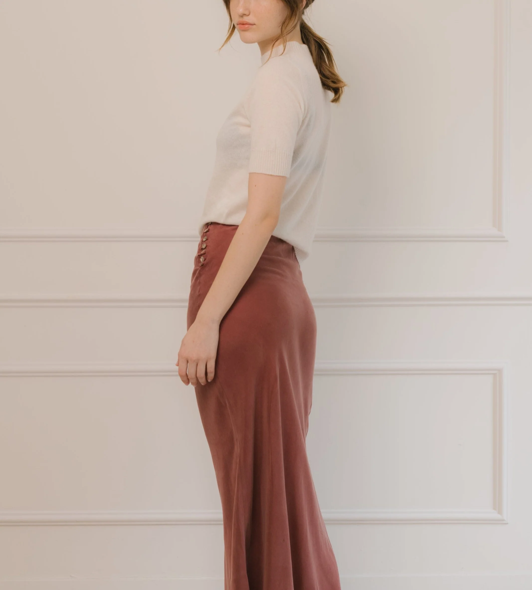 SKIRT CAMOMILA BURGUNDY - Image 4